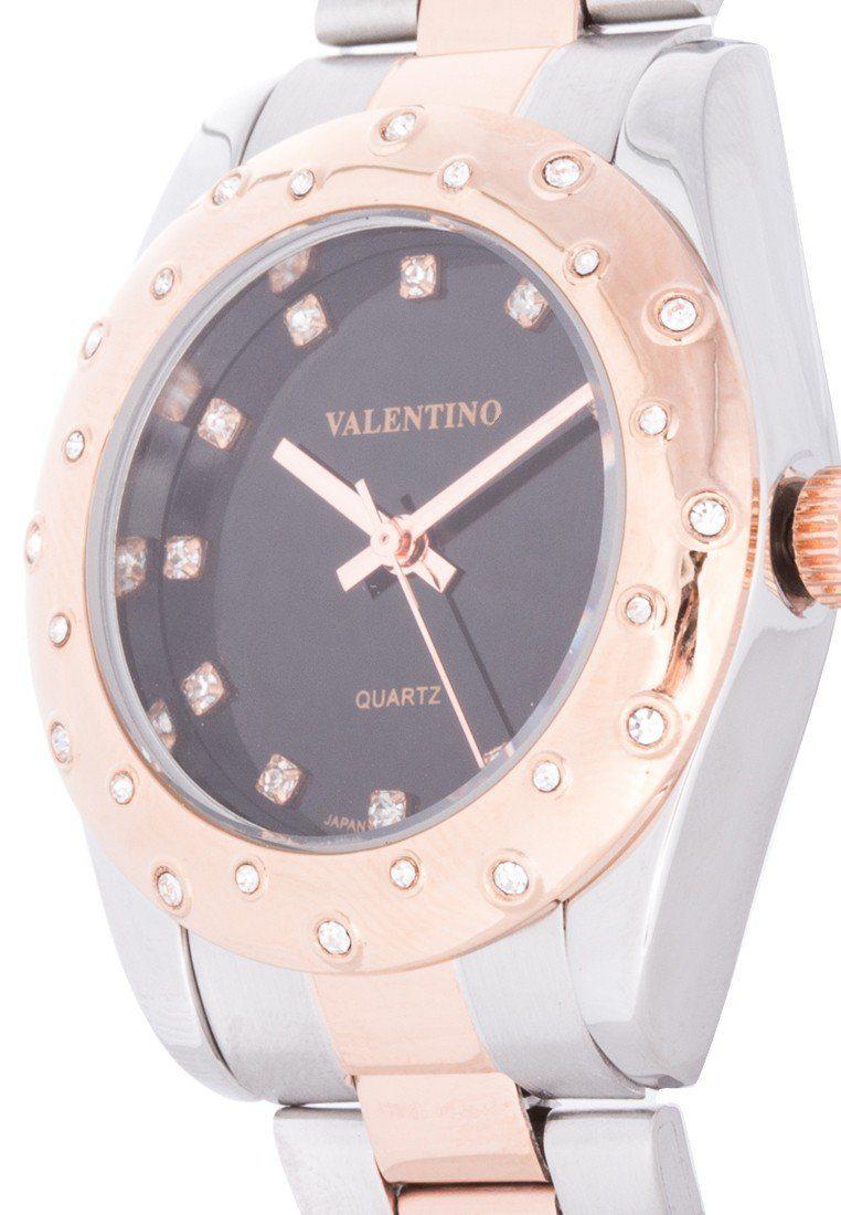 Valentino 20121974-TWO TONE - BLACK DIAL TWO TONE STAINLESS BAND Watch For Women-Watch Portal Philippines