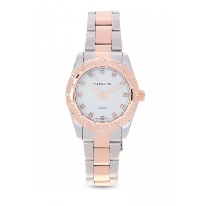 Valentino 20121974-TWO TONE - White Dial Two Tone Stainless Band Watch For Women-Watch Portal Philippines