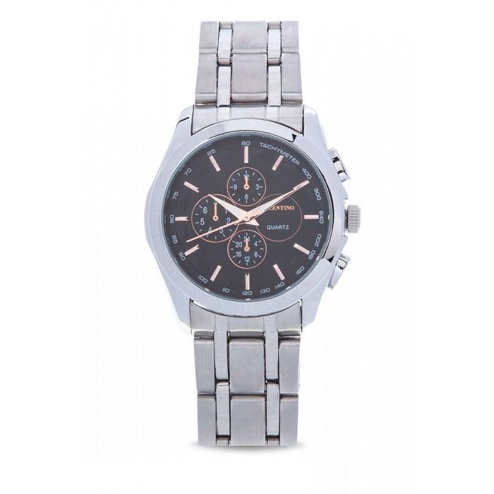 Valentino 20121983-BLACK-ROSE INDEX SILVER STAINLESS STRAP Watch for Men-Watch Portal Philippines
