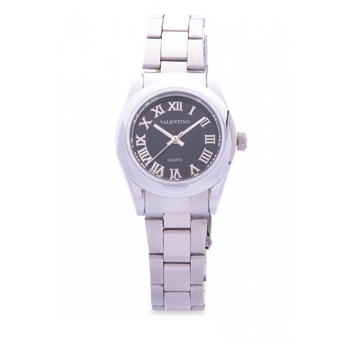 Valentino 20122025-BLACK DIAL SILVER STAINLESS STEEL STRAP Watch for Women-Watch Portal Philippines
