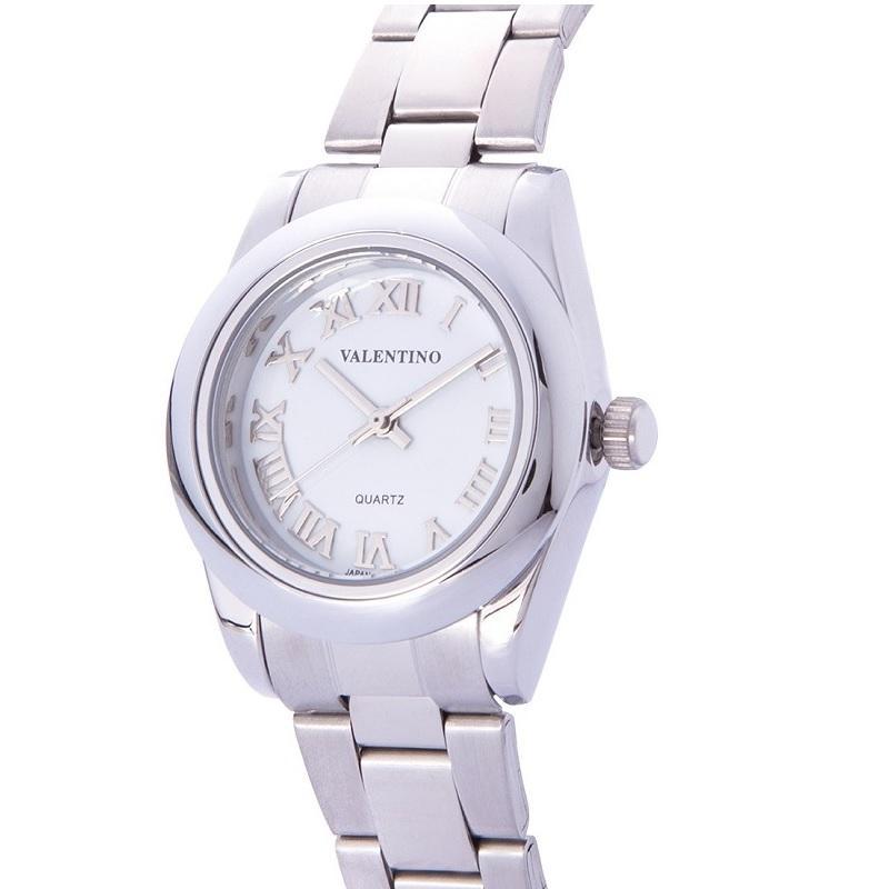 Valentino 20122025-WHITE DIAL SILVER STAINLESS STEEL BAND Watch for Women-Watch Portal Philippines
