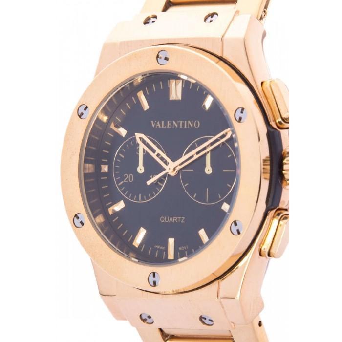 Valentino 20122067-BLACK DIAL GOLD STAINLESS STEEL BAND Watch for Men-Watch Portal Philippines