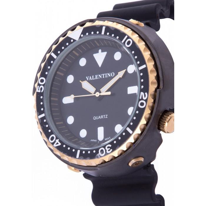 Valentino 20122074-GOLD CASE BLACK RUBBER STRAP Watch for Men-Watch Portal Philippines