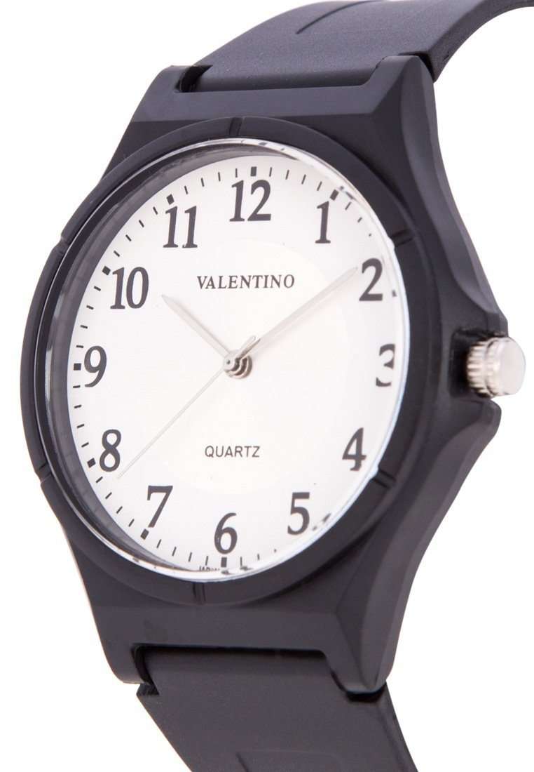 Valentino 20122084-NUMBER - WHITE DIAL BLACK RUBBER STRAP Watch for Men and Women-Watch Portal Philippines