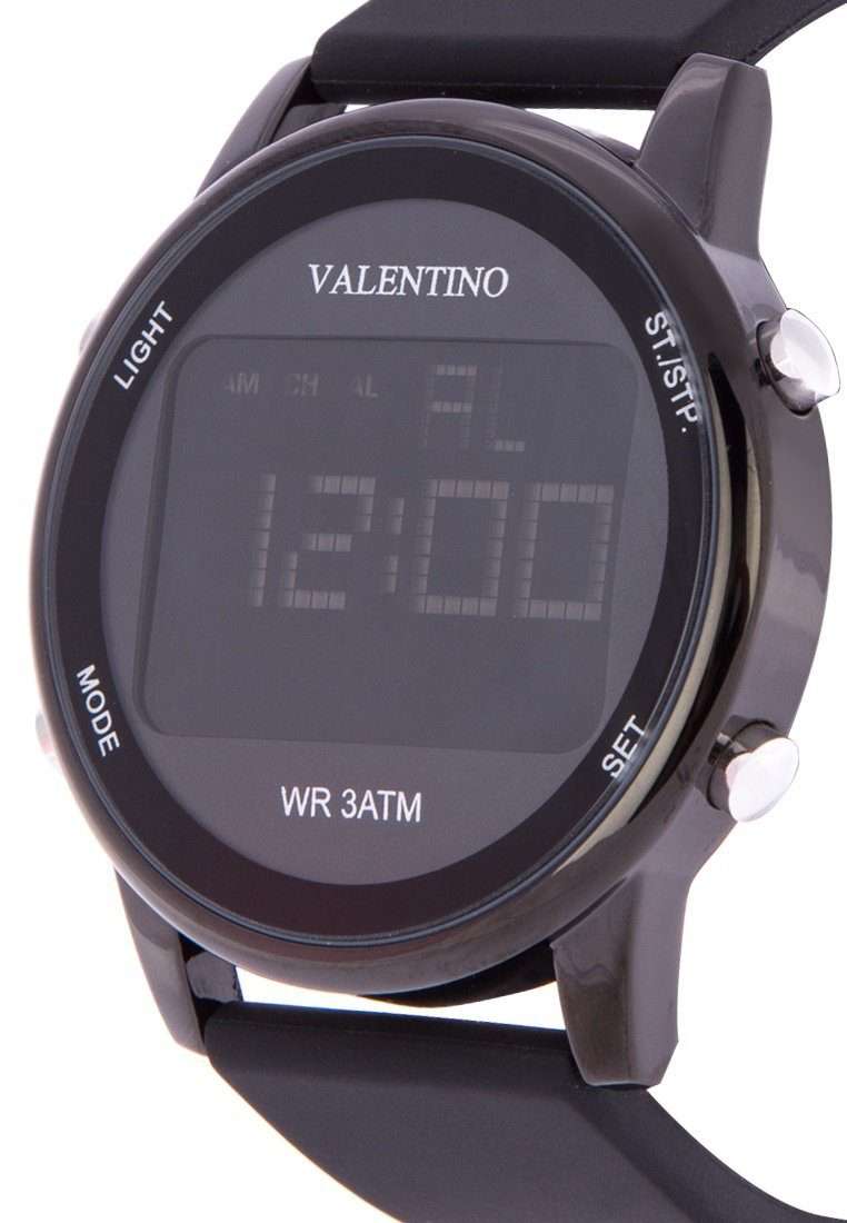 Valentino 20122088-BLACK CASE BLACK RUBBER STRAP Watch for Men-Watch Portal Philippines
