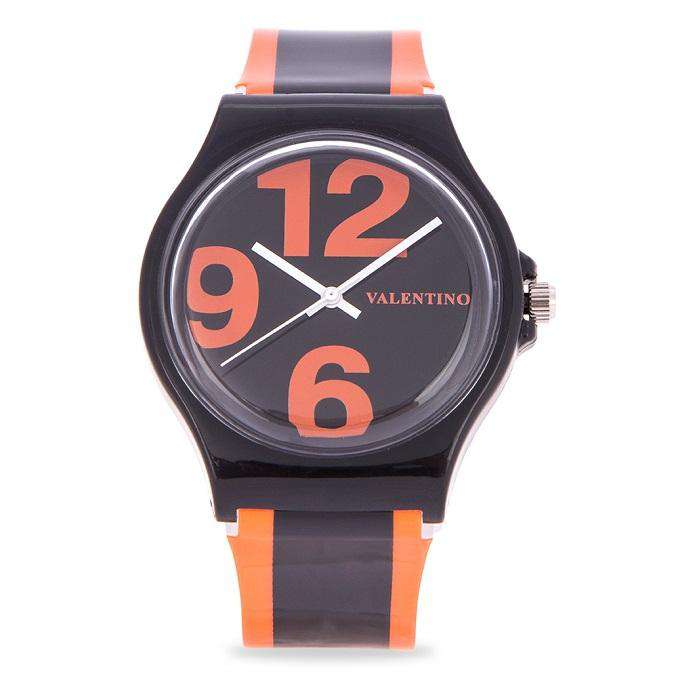 Valentino 20122091-ORANGE BLACK ORANGE BLACK PLASTIC STRAP Watch for Men and Women-Watch Portal Philippines