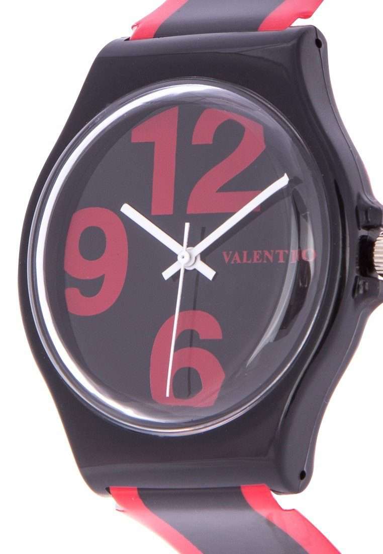 Valentino 20122091-RED BLACK RED BLACK PLASTIC STRAP Watch for Men and Women-Watch Portal Philippines