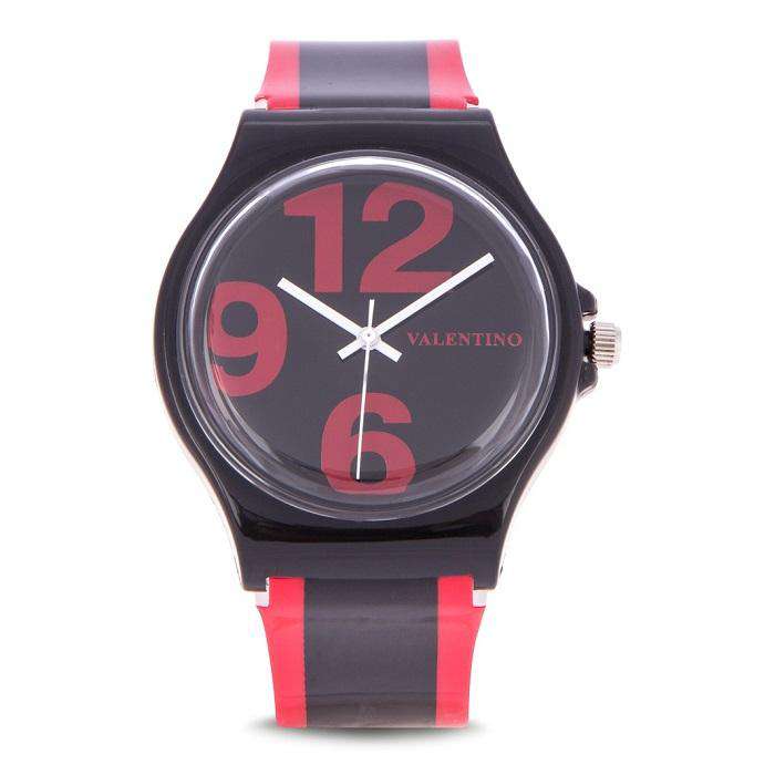 Valentino 20122091-RED BLACK RED BLACK PLASTIC STRAP Watch for Men and Women-Watch Portal Philippines