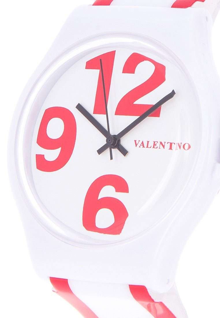 Valentino 20122091-RED WHITE RED WHITE PLASTIC STRAP Watch for Women and Men-Watch Portal Philippines