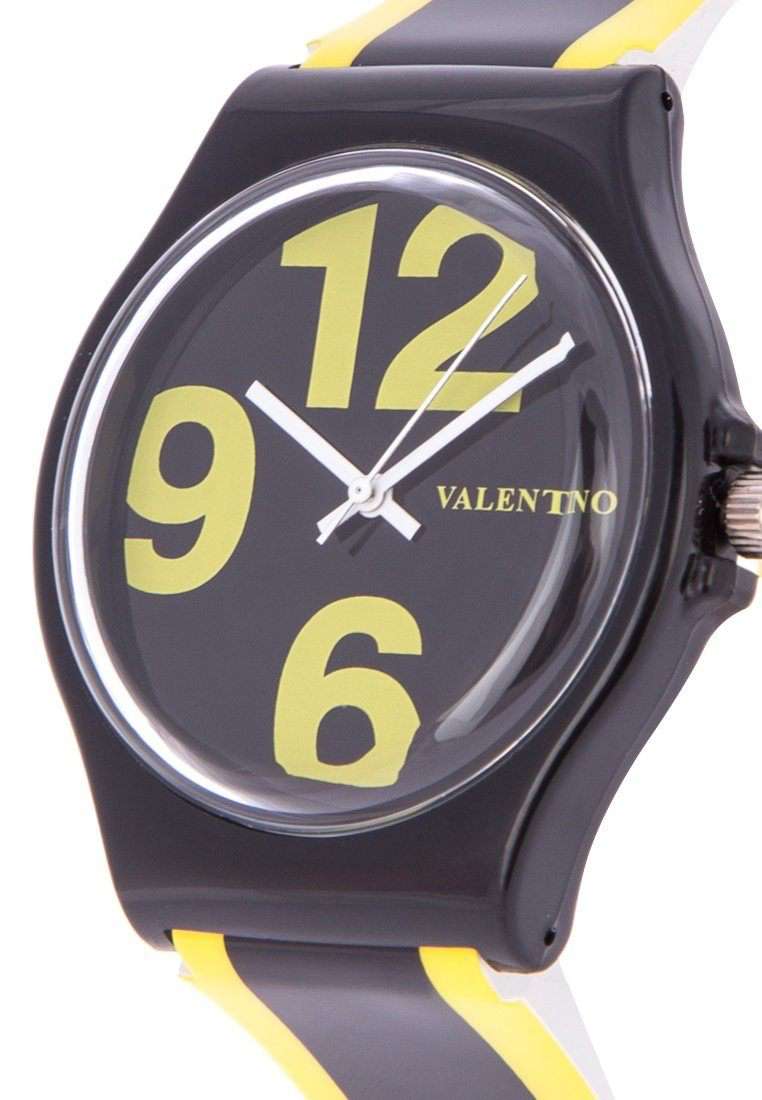 Valentino 20122091-YELLOW BLACK YELLOW BLACK PLASTIC STRAP Watch for Women and Men-Watch Portal Philippines