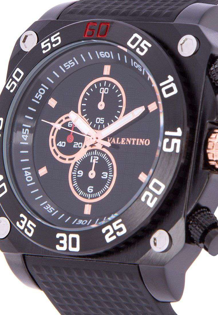 Valentino 20122092-BLACK CASE BLACK RUBBER STAP Watch for Men-Watch Portal Philippines