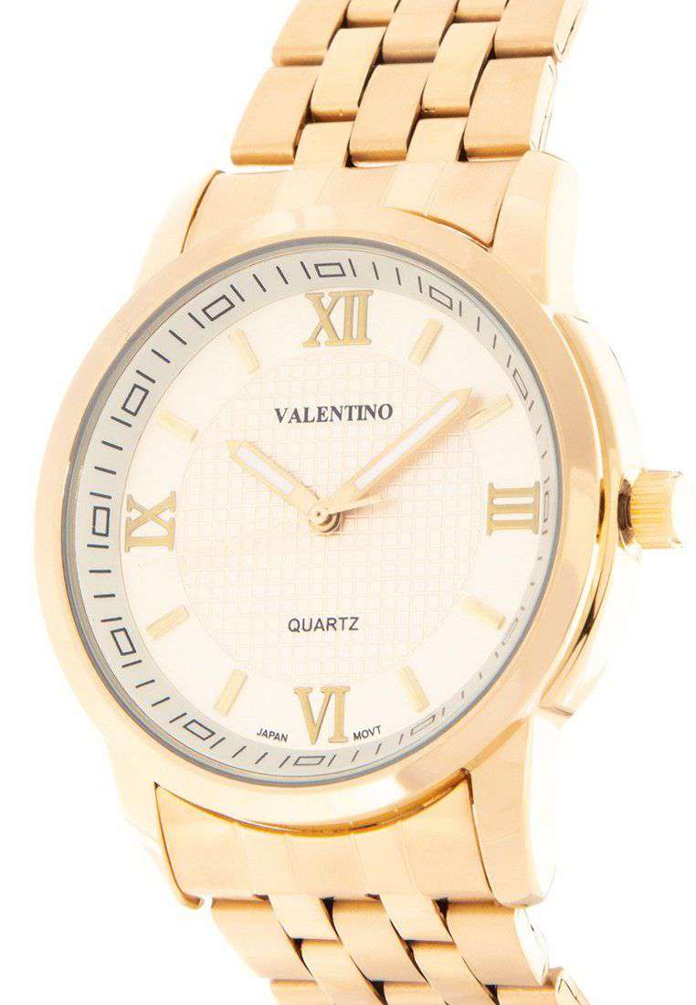 Valentino 20122122-GOLD DIAL Gold Stainless Steel Band Watch for Men-Watch Portal Philippines