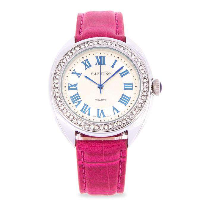 Valentino 20122125-RED STRAP Red Leather Strap Watch for Women-Watch Portal Philippines