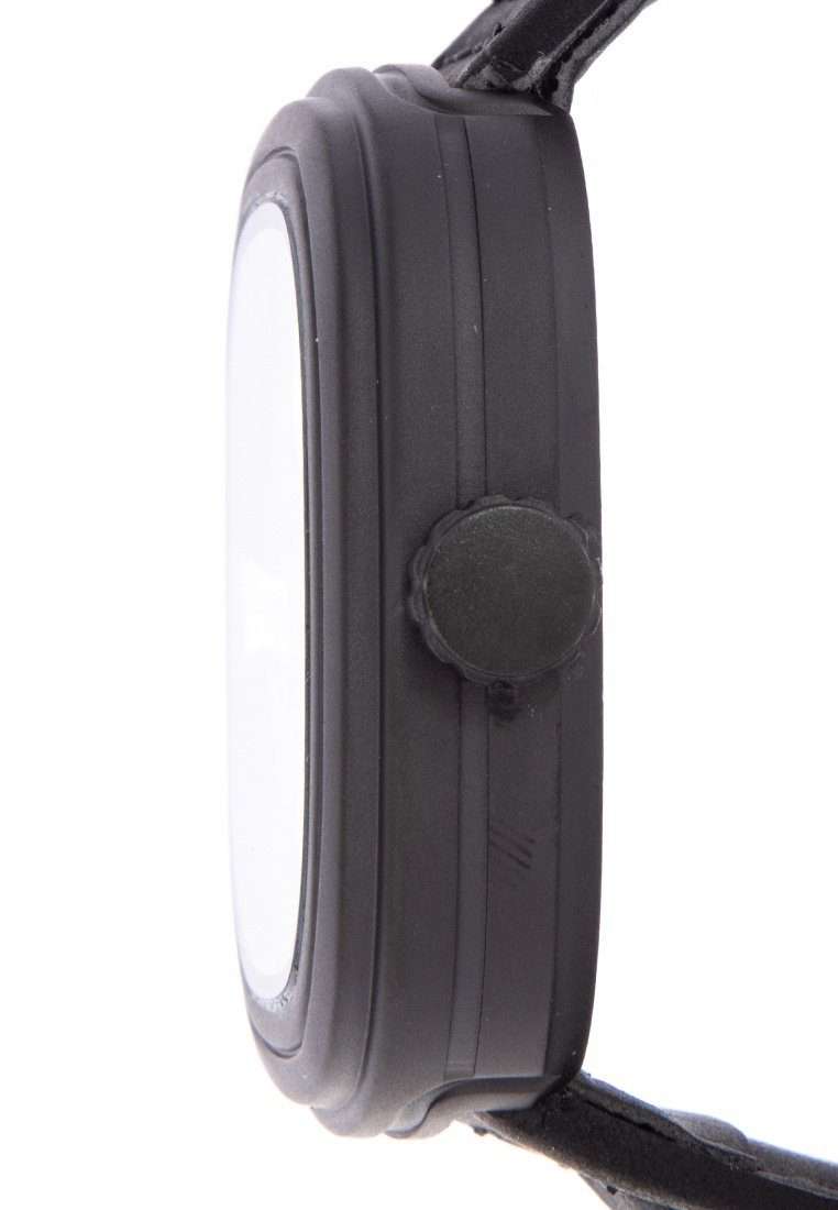 Valentino 20122151-BLK STRAP - BLK CASE - SILVER INDEX Black Leather Strap Watch for Men-Watch Portal Philippines
