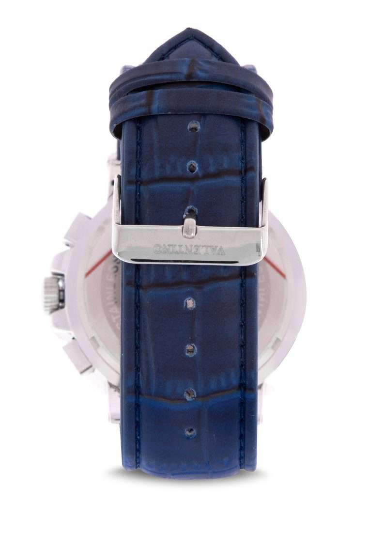 Valentino 20122154-WHT DIAL - BLUE INDEX Blue Leather Strap Watch for Men-Watch Portal Philippines