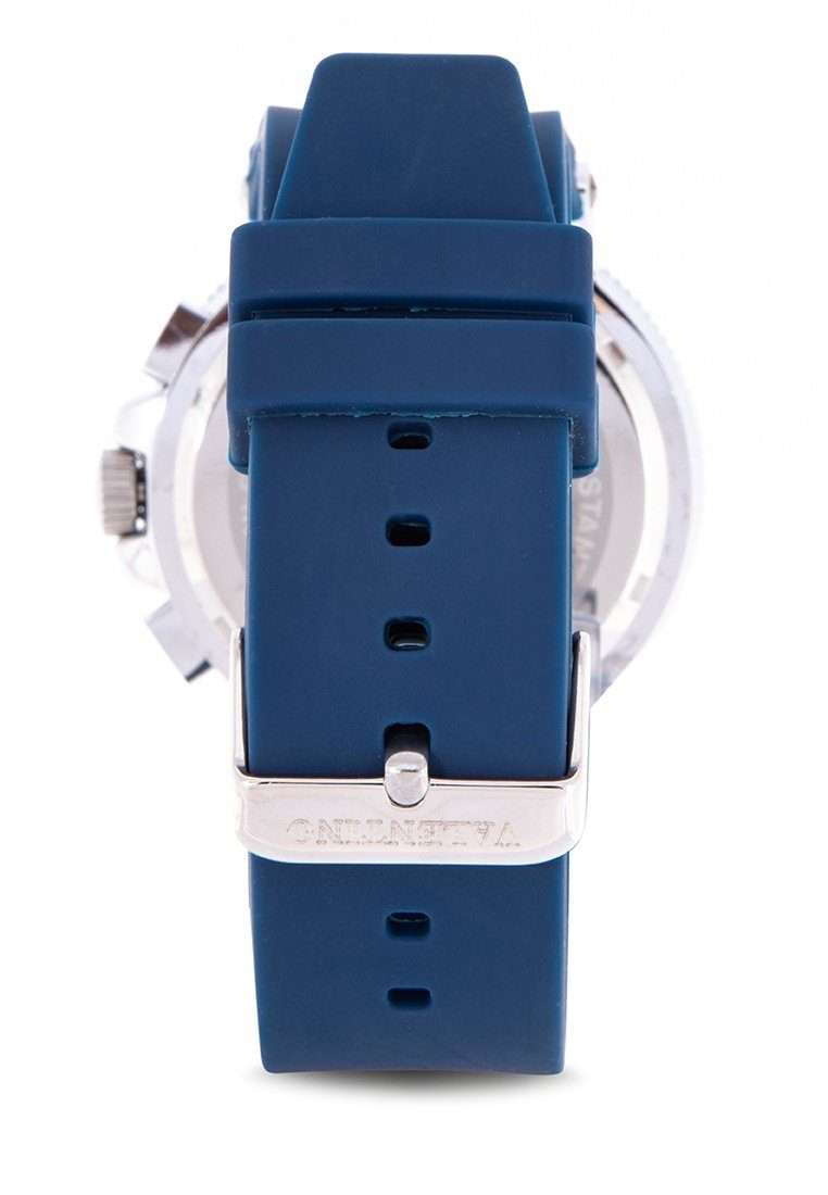 Valentino 20122157-BLUE DIAL - WHITE INDEX Blue Rubber Strap Watch for Men-Watch Portal Philippines