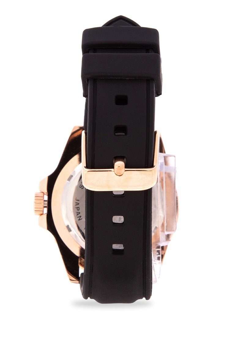 Valentino 20122159-ROSE GOLD CASE Black Rubber Strap Men's Watch-Watch Portal Philippines