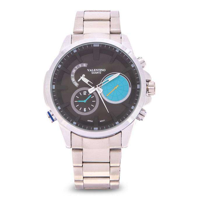 Valentino 20122166-BLUE CIRCLE Silver Stainless Steel Band Watch for Men-Watch Portal Philippines