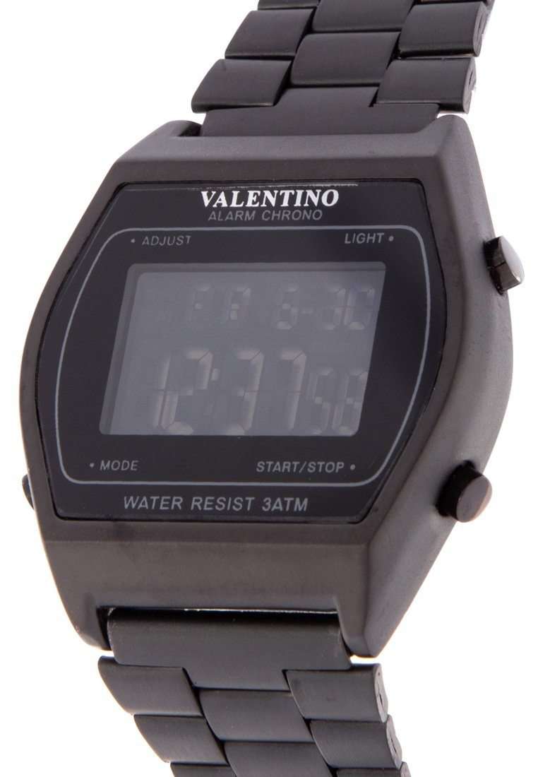 Valentino 20122167-BLACK DIAL Black Stainless Steel Band Watch for Men and Women-Watch Portal Philippines