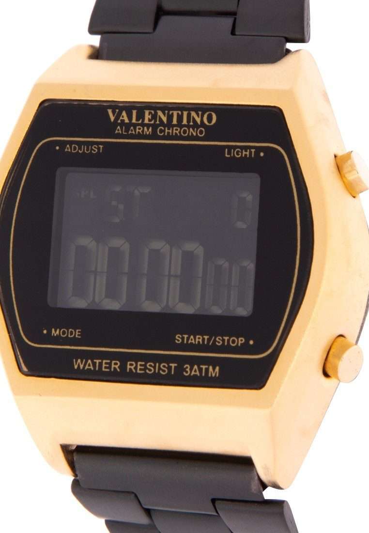Valentino 20122168-BLACK DIAL Black Stainless Steel Band Watch for Men and Women-Watch Portal Philippines