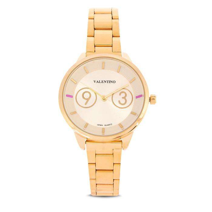 Valentino 20122172-GOLD DIAL Gold Stainless Steel Band Watch for Women-Watch Portal Philippines