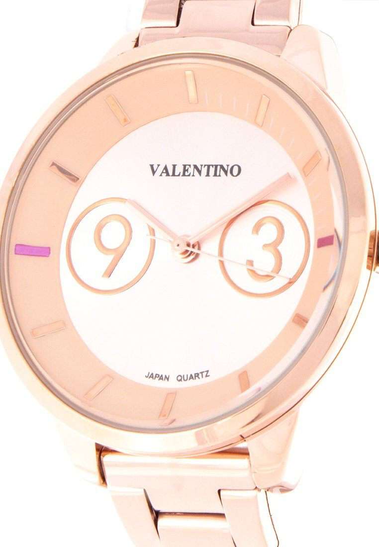 Valentino 20122173-ROSE DIAL Rose Gold Stainless Steel Band Watch for Women-Watch Portal Philippines