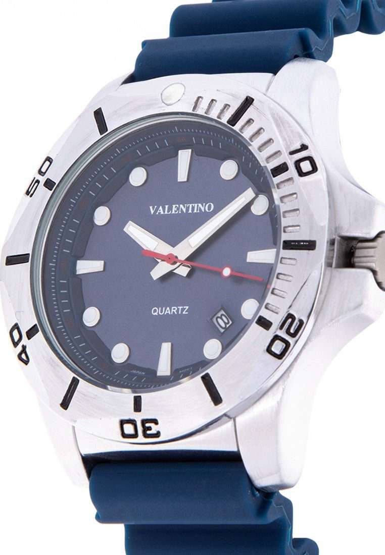 Valentino 20122180-BLUE STRAP Blue Rubber Strap Watch for Men-Watch Portal Philippines