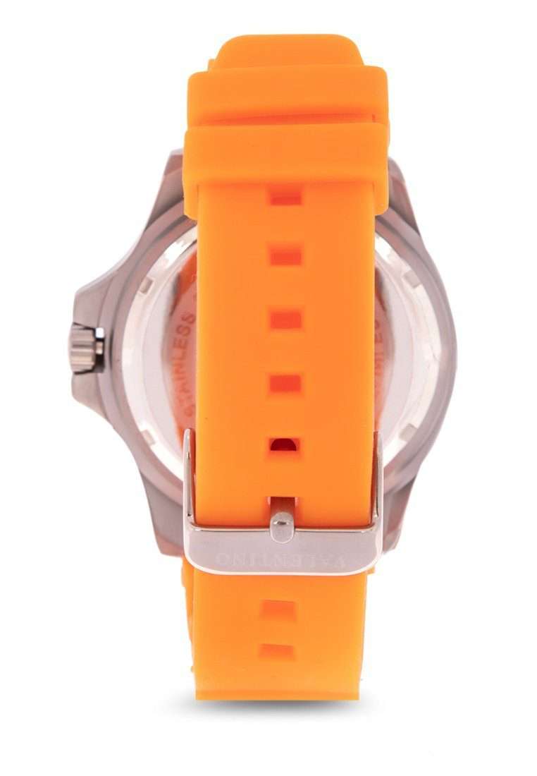 Valentino 20122181-ORANGE STRAP Orange Rubber Strap Watch for Men-Watch Portal Philippines
