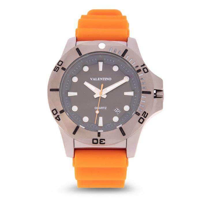 Valentino 20122181-ORANGE STRAP Orange Rubber Strap Watch for Men-Watch Portal Philippines
