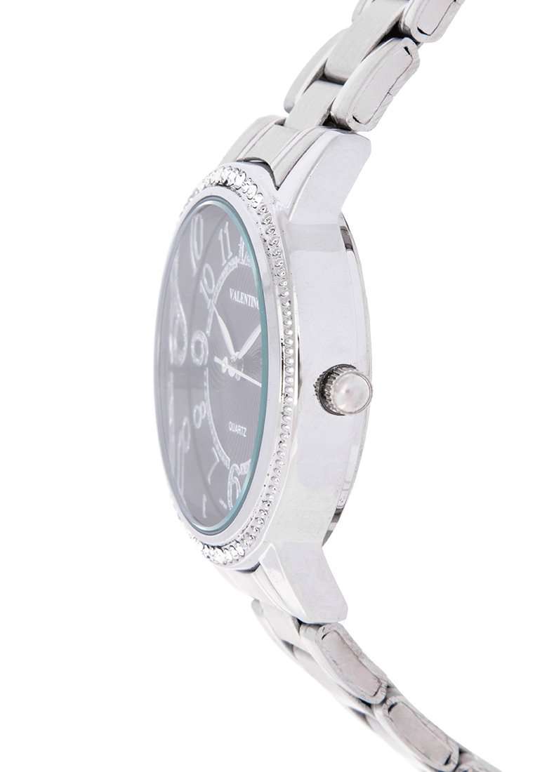 Valentino 20122200-BLACK DIAL Silver Stainless Strap Watch-Watch Portal Philippines