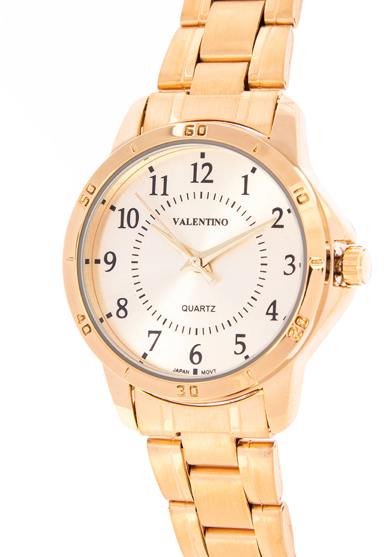 Valentino 20122201-GOLD - GOLD DIAL Analog Stainless Band Watch for Women-Watch Portal Philippines