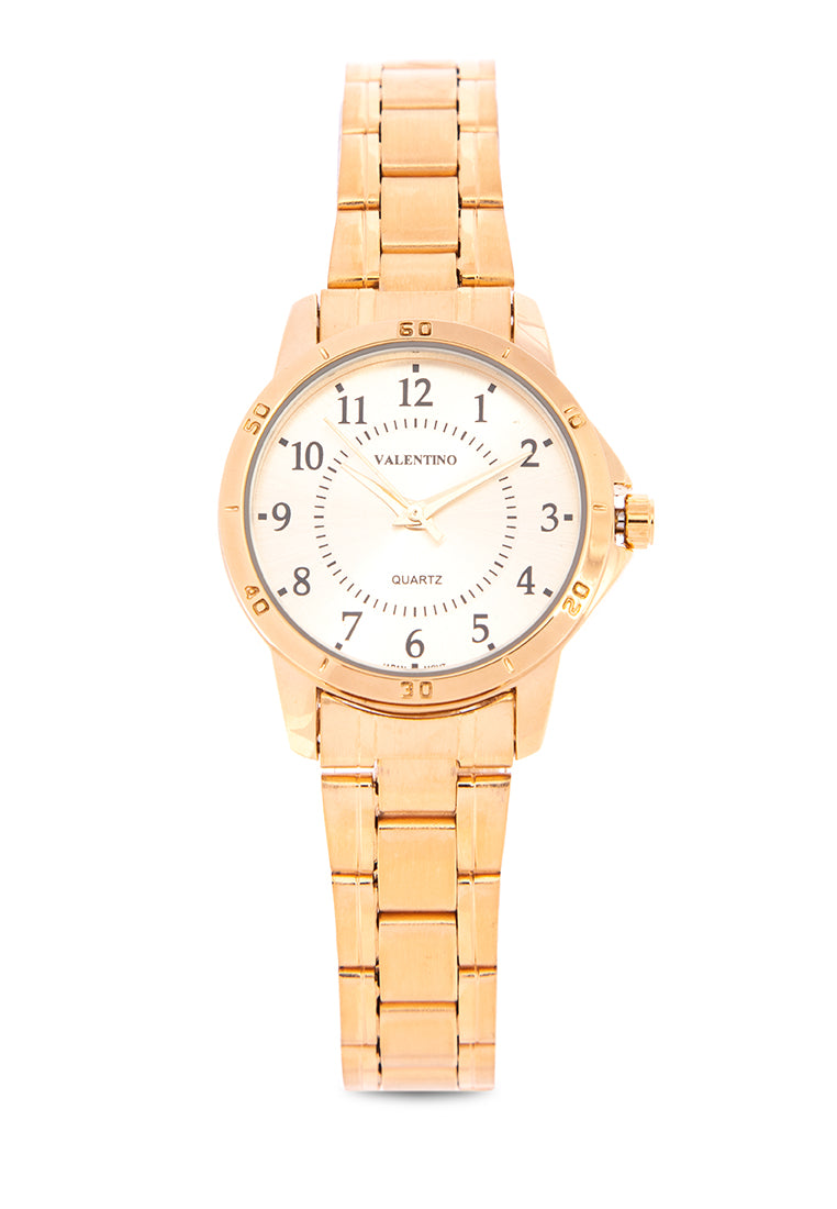 Valentino 20122201-GOLD - GOLD DIAL Analog Stainless Band Watch for Women-Watch Portal Philippines