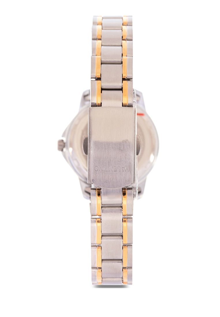 Valentino 20122201-TWO TONE - GOLD DIAL Analog Stainless Band Watch for Women-Watch Portal Philippines