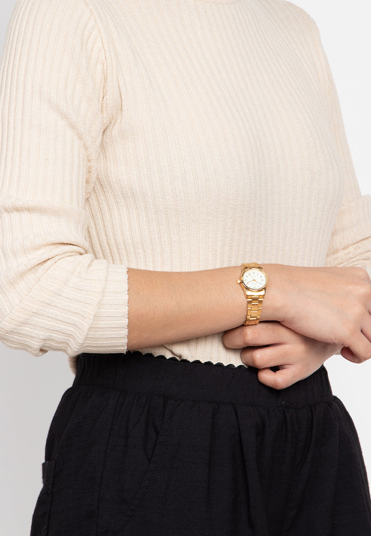 Valentino 20122203-GOLD - GOLD DIAL Analog Stainless Band Watch for Women-Watch Portal Philippines