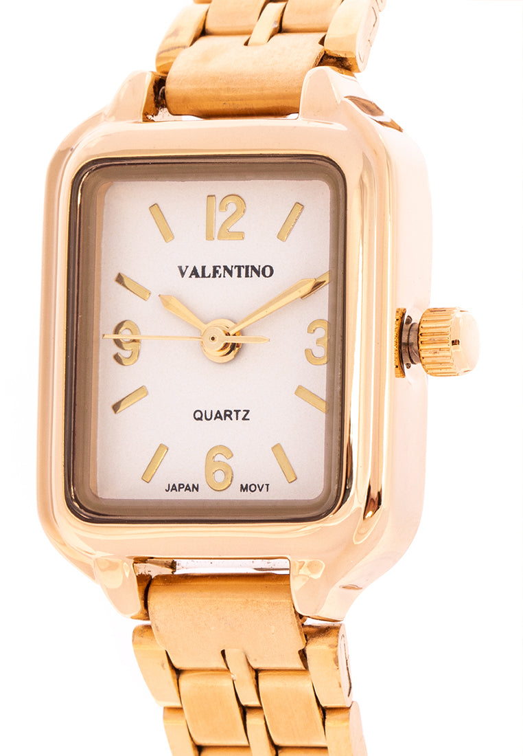 Valentino 20122219-GLD - GOLD DIAL Analog Stainless Band Watch for Women-Watch Portal Philippines