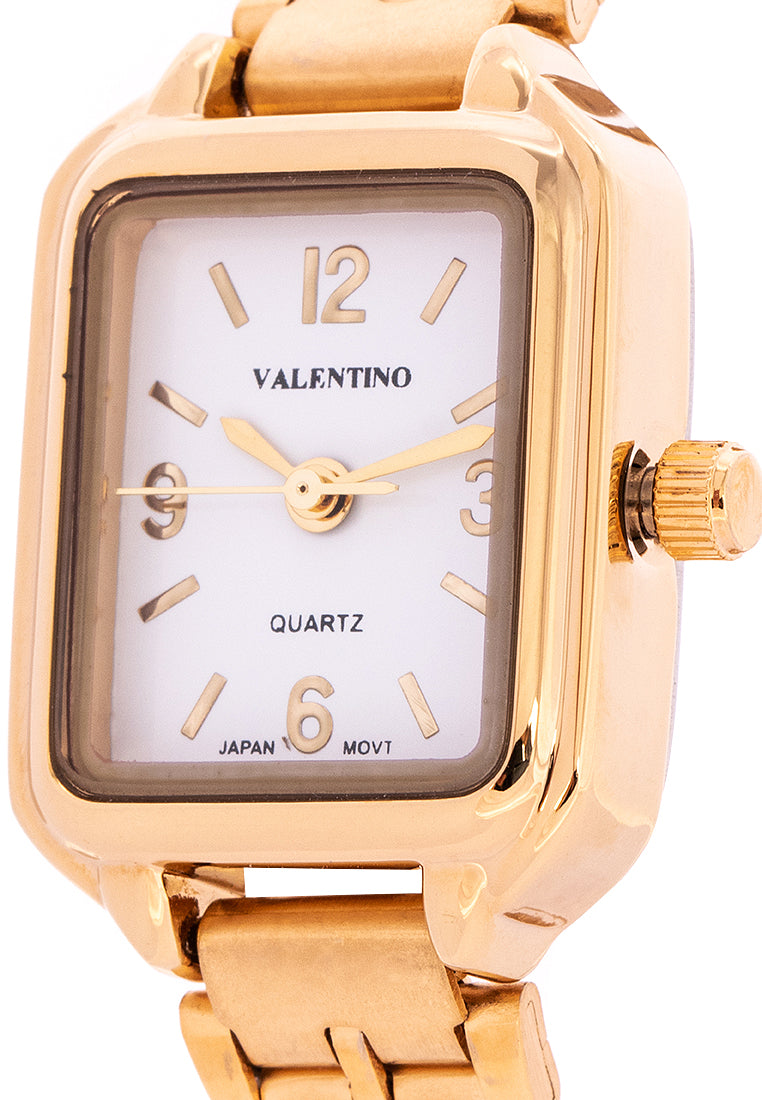 Valentino 20122219-GLD - WHT DIAL Analog Stainless Band Watch for Women-Watch Portal Philippines