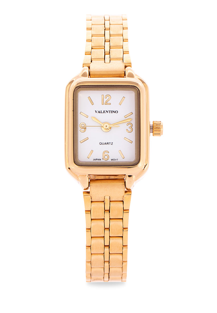 Valentino 20122219-GLD - WHT DIAL Analog Stainless Band Watch for Women-Watch Portal Philippines
