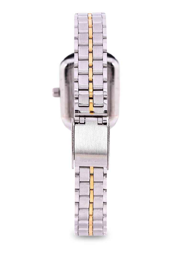 Valentino 20122219-TWO TONE - BLK DIAL Analog Stainless Band Watch for Women-Watch Portal Philippines