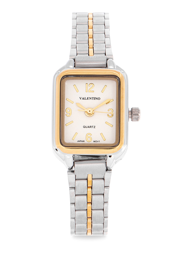 Valentino 20122219-TWO TONE - GOLD DIAL Analog Stainless Band Watch for Women-Watch Portal Philippines
