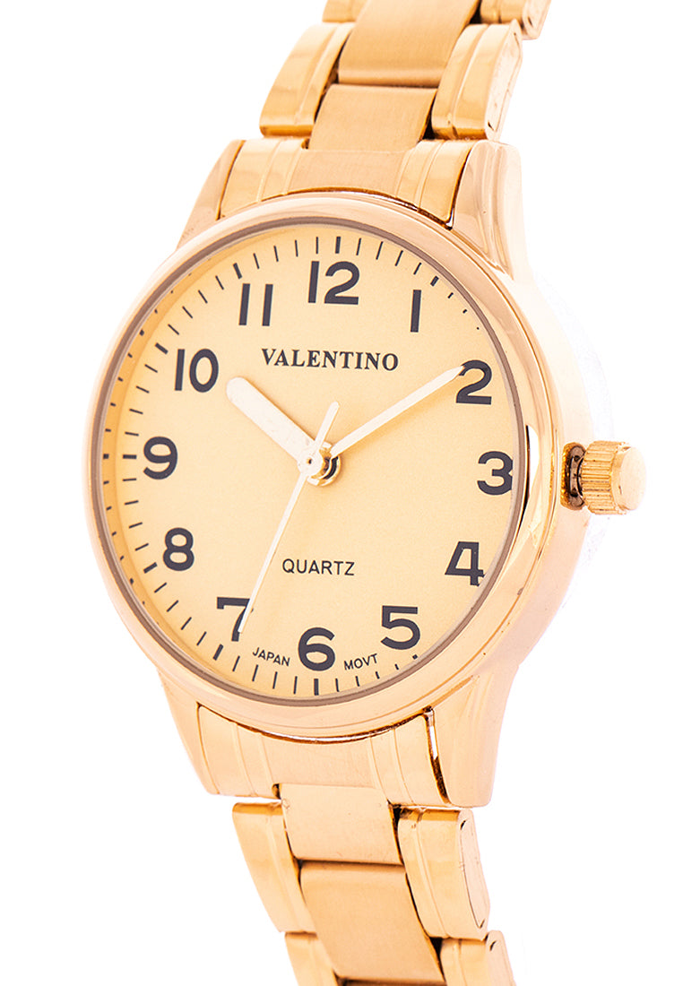Valentino 20122230-GLD - GOLD DIAL Analog Stainless Steel Strap Watch for Women-Watch Portal Philippines