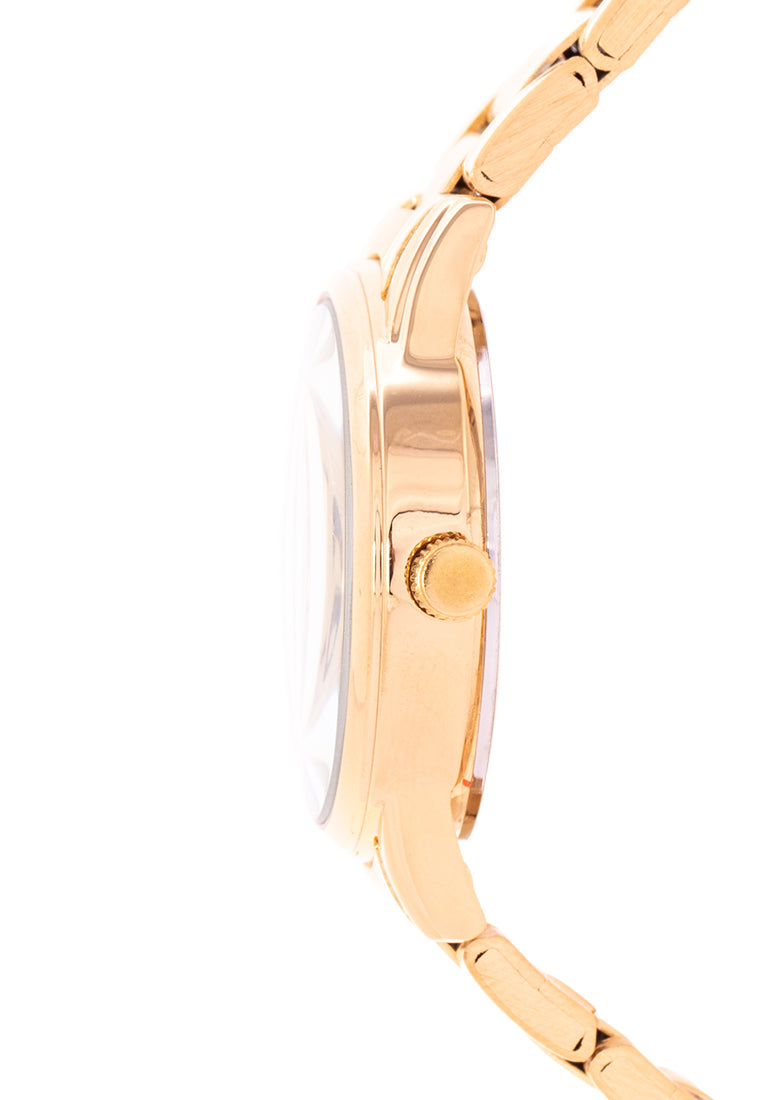 Valentino 20122230-GLD - WHT DIAL Analog Stainless Steel Strap Watch for Women-Watch Portal Philippines