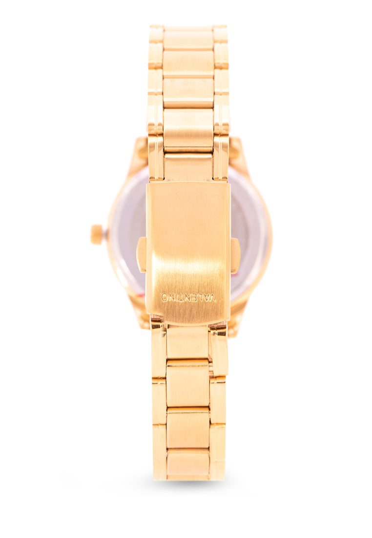 Valentino 20122230-GLD - WHT DIAL Analog Stainless Steel Strap Watch for Women-Watch Portal Philippines
