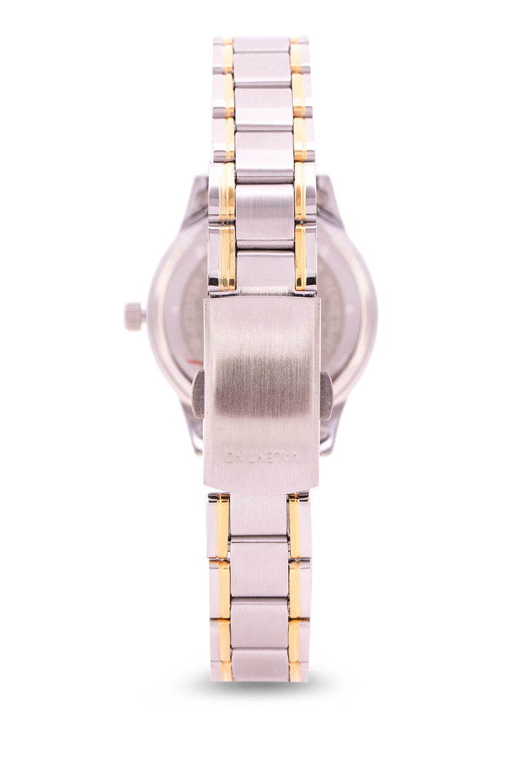 Valentino 20122230-TWO TONE - BLK DIAL Analog Stainless Steel Strap Watch for Women-Watch Portal Philippines