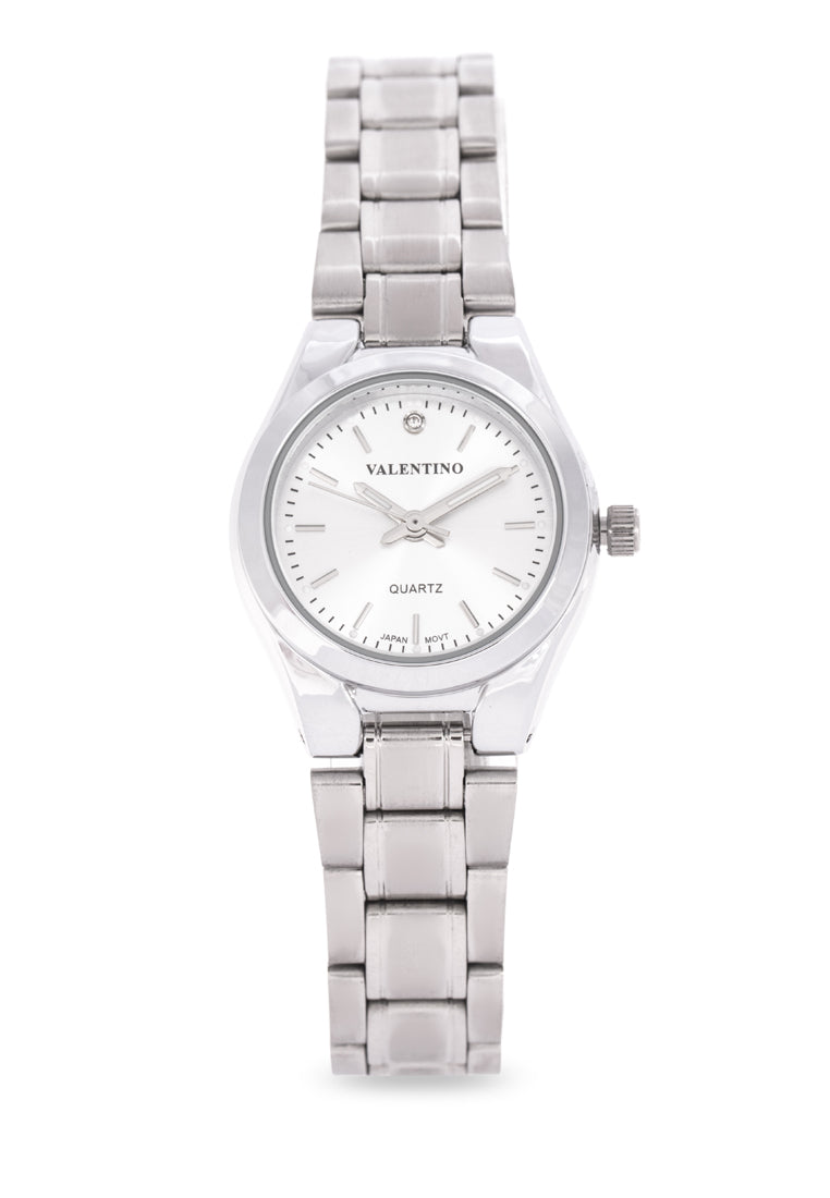 Valentino 20122233-SILVER DIAL Analog Stainless Steel Strap Watch for Women-Watch Portal Philippines