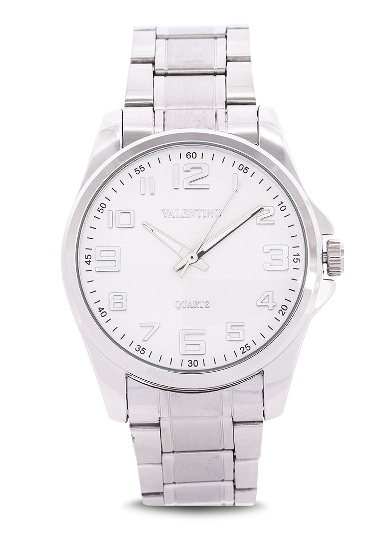 Valentino 20122238-SIL DIAL - SIL INDEX Analog Stainless Steel Strap Watch for Men-Watch Portal Philippines