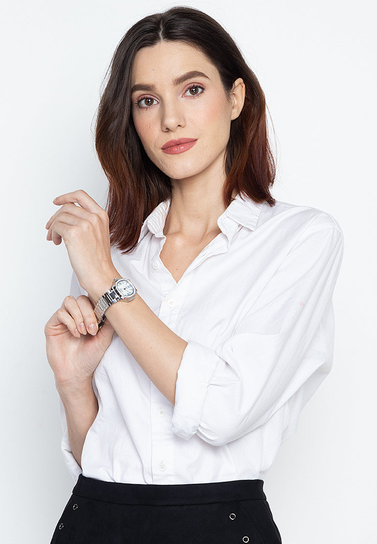 Valentino 20122247-WHITE DIAL Analog Stainless Steel Strap Watch for Women-Watch Portal Philippines