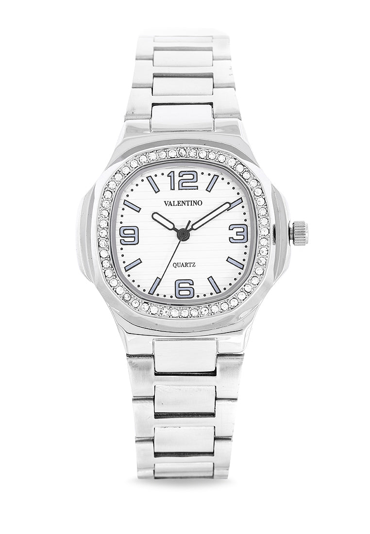 Valentino 20122247-WHITE DIAL Analog Stainless Steel Strap Watch for Women-Watch Portal Philippines