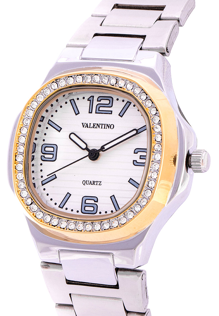 Valentino 20122248-WHITE DIAL Analog Stainless Steel Strap Watch for Women-Watch Portal Philippines
