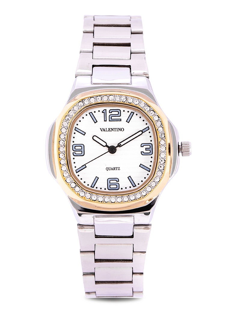 Valentino 20122248-WHITE DIAL Analog Stainless Steel Strap Watch for Women-Watch Portal Philippines