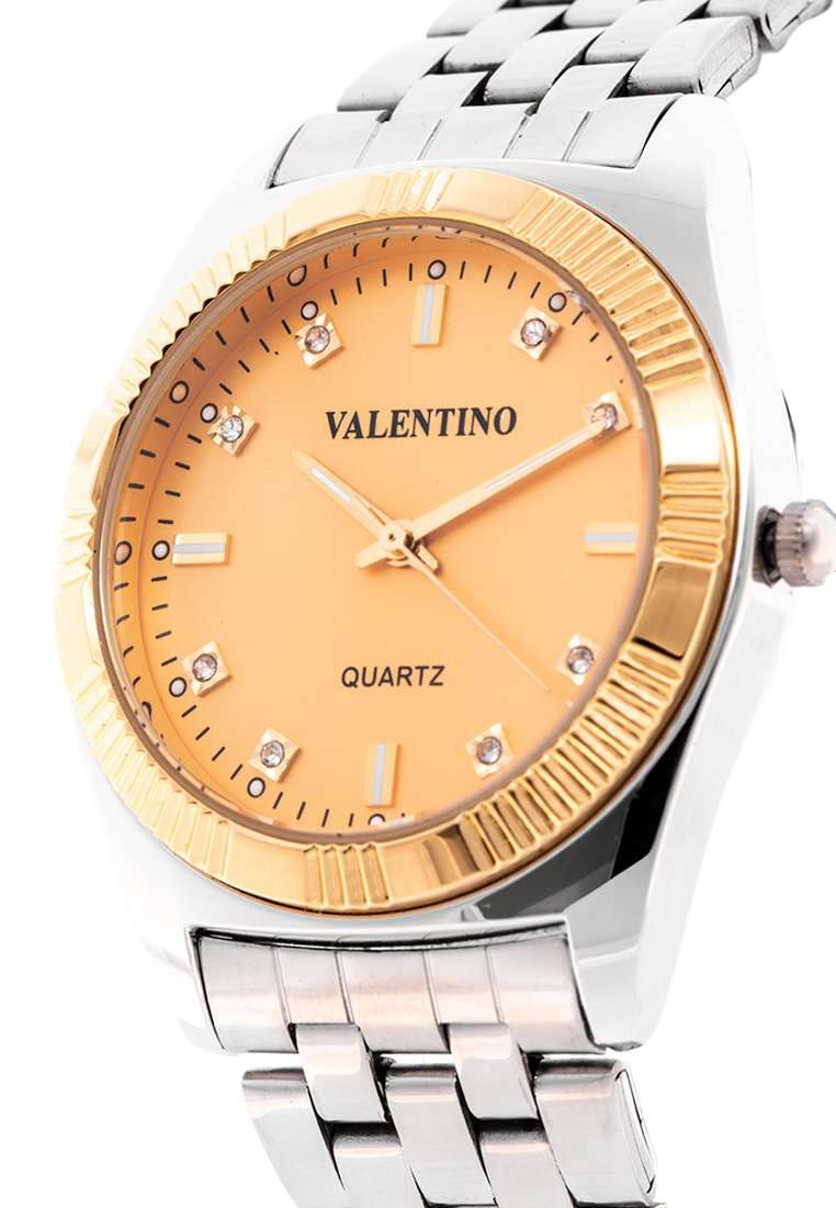 Valentino 20122249-GOLD DIAL Silver Watch for Men-Watch Portal Philippines